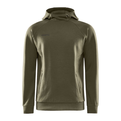 Craft Bluza z kapturem Hoodie Core Soul (komfortowy krój) khaki zielony Mężczyźni